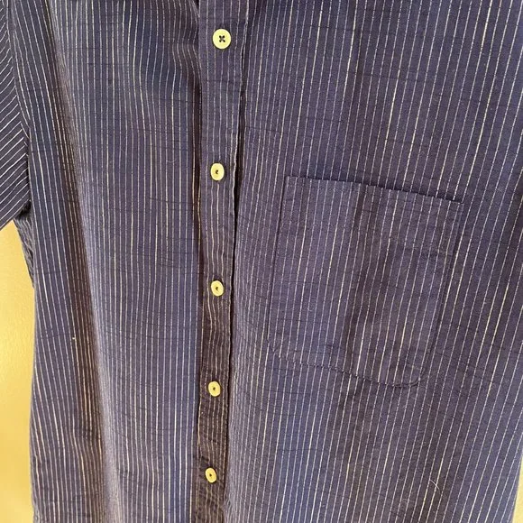 Taylor Stitch SS California in Slubby Navy Stripe - Size 42 - Picture 7 of 11